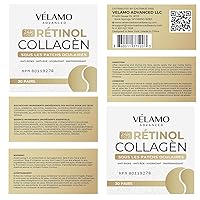 Vista 8 de VELAMO ADVANCED Parches para debajo de los ojos: Máscara debajo de los ojos de oro de 24 quilates para hinchazón - Parches de retinol Patchology