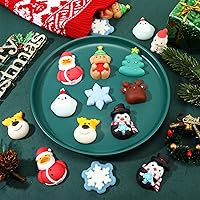 Vista 5 de Jerify 24 piezas de patos de goma de Navidad, oso, pingüino, perro, juguetes a granel, alivio del estrés, mochi, medias de Navidad, bolsas