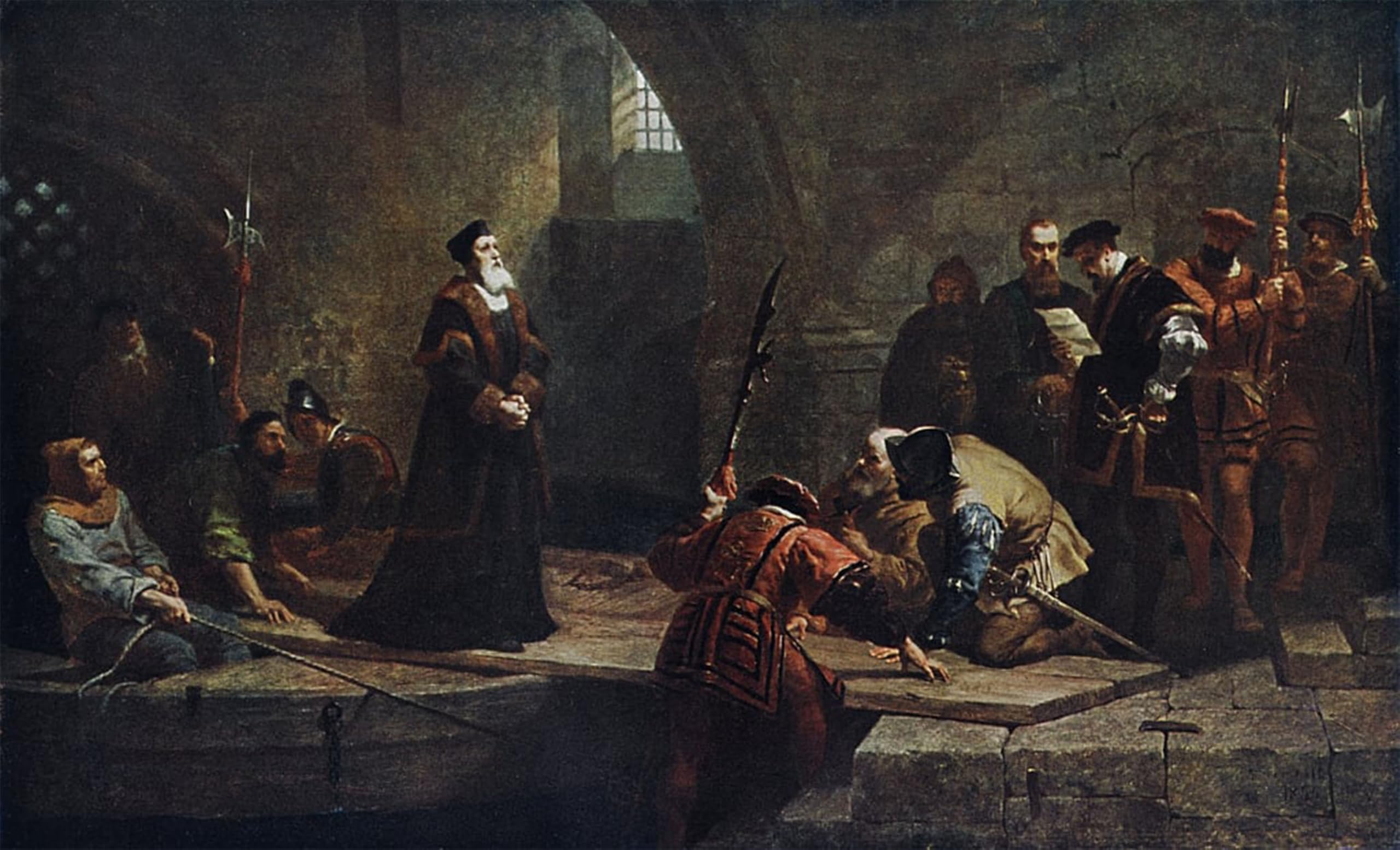 SERENDIPITP Vintage Wall Art Canvas Nordic Poster Canvas Print Picture Cranmer At the Traitors Gate by Frederick Goodall Wall Art Poster for Home Decor 60x90cm