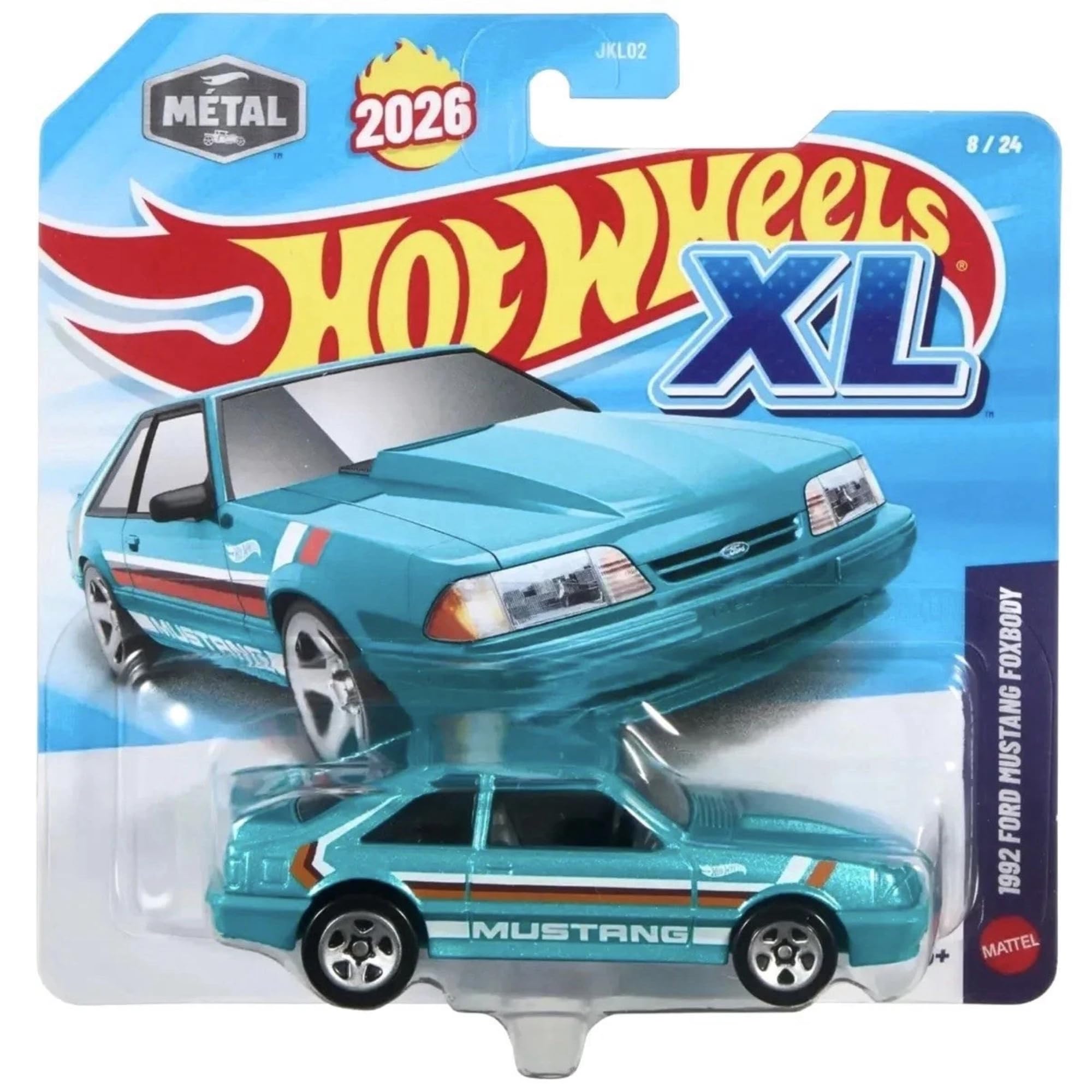 Hot Wheels 1:64 Scale Cars, Racecars, Trucks & Bikes - (XL 1992 Ford Mustang Foxbody - JKL05) โ image 1