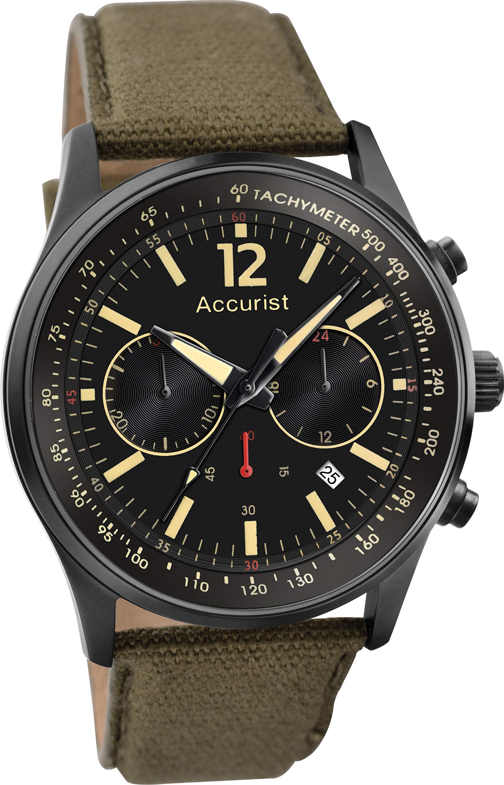 Accurist Mens Stainless Steel Japanese Quartz Sports Chronograph