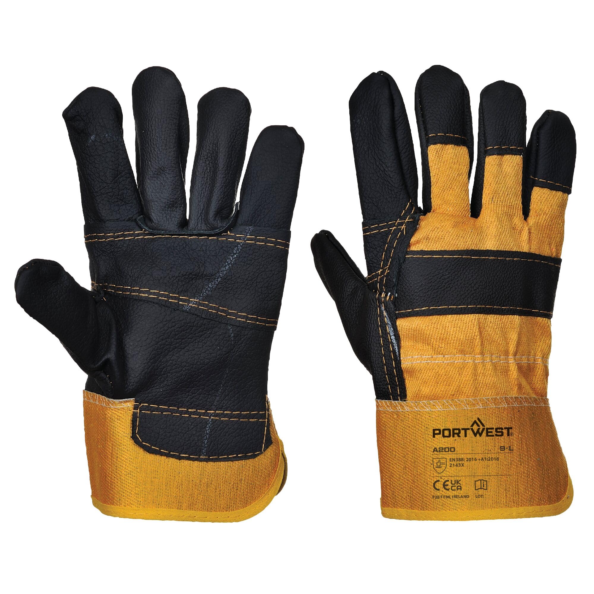 Portwest A200 Furniture Hide Glove Yellow, X-Large