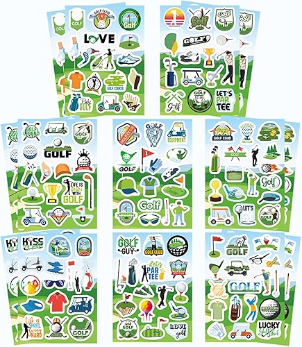 256 PCS Calcomanías de Golf, Calcomanías Deportivas de Golf, Calcomanías de Golf, Regalos Divertidos de Golf para Niños Hombres Mujeres, Favores de