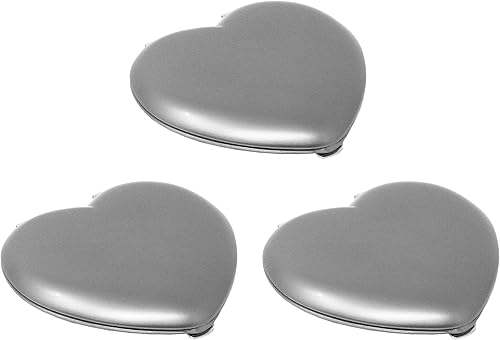 Miniatura 8 de Juego de 3 espejos compactos cuadrados contemporáneos con acabado reflectante (morado)