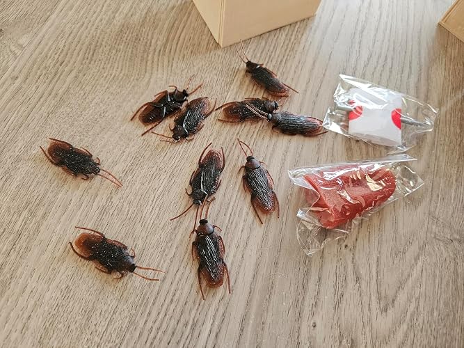 Caja Broma De Araña Saltarina 2 Pzs, Juguete De Madera Con Araña De Goma Para Halloween Y Fiestas
