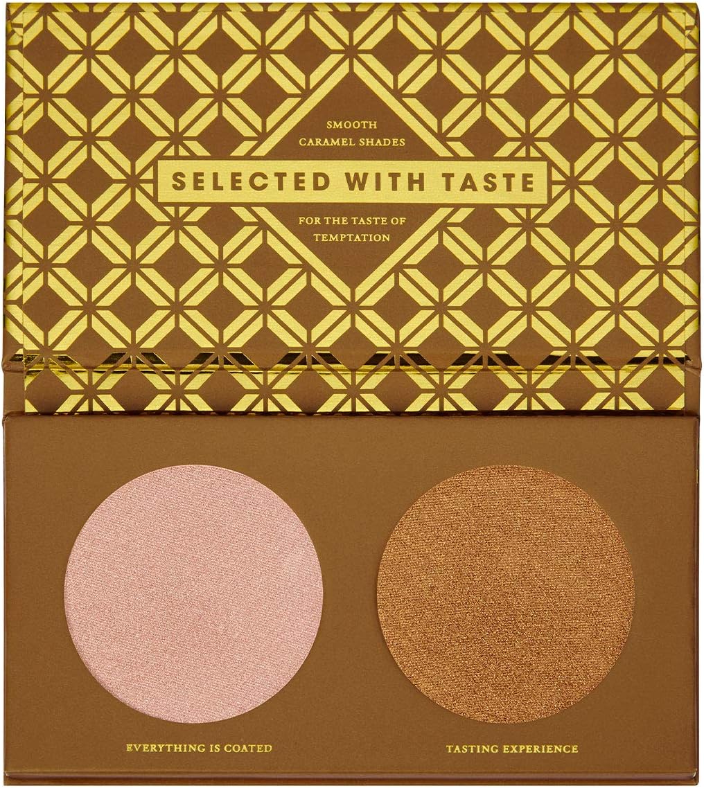 ZOEVA Caramel Melange Highlight Face Palette - Powder Face Highlighter Makeup, Flattering for All Skin Tones, Highly-Pigmented Shimmer, Fragrance-Free, Paraben-Free