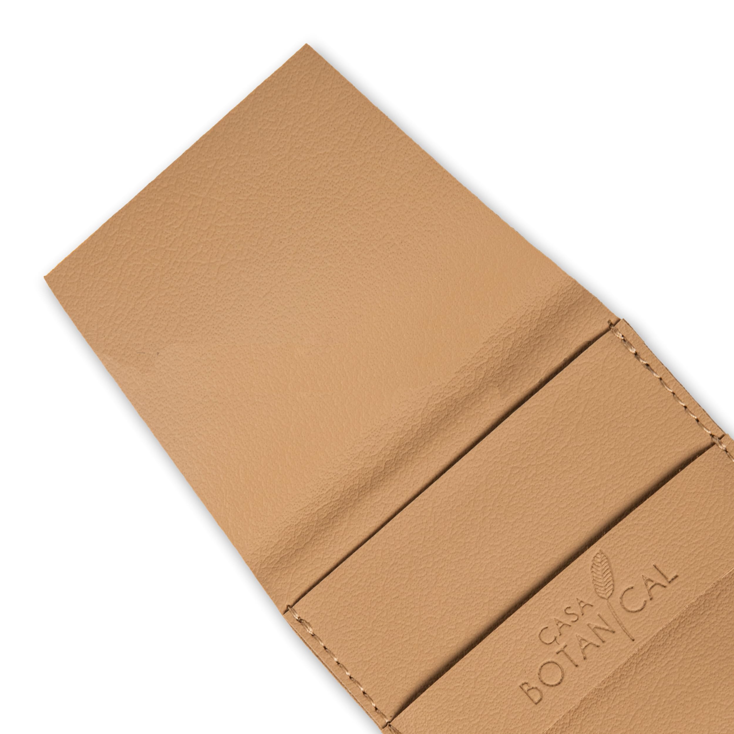Casa Botanical Leather Pouch, Pocket Cosmetic Bag for Women, Waterproof Makeup Bags, Travel Organizer for Coin Purse, Lipstick, Headphones, Jewelry Accessories - Small Pouches Orange (Beige) 3