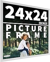 Vista 135 de Poster Palooza Marco de fotos de madera de pino macizo blanco de 18 x 8 Acrílico UV, respaldo de tablero de espuma y accesorios para colgar