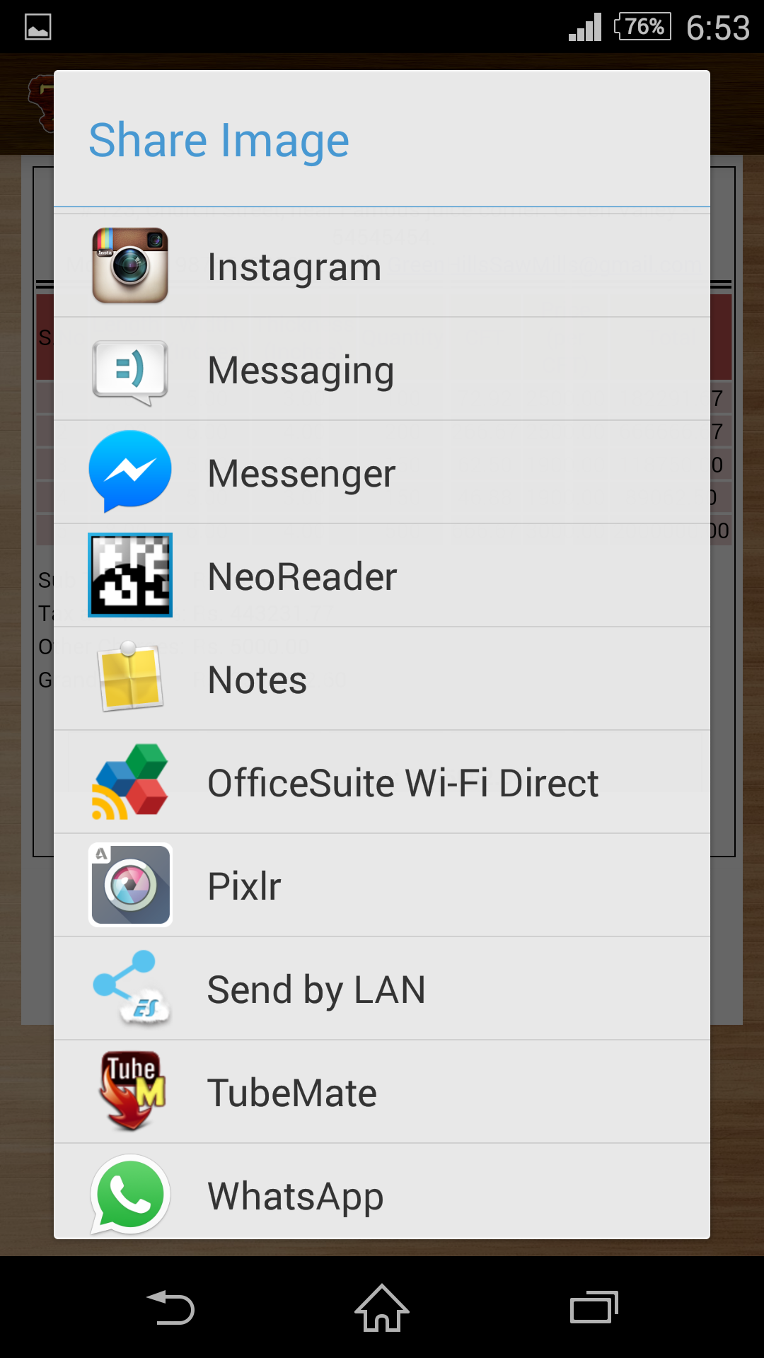 Timber Estimator App on Amazon Appstore