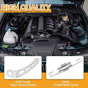 59207 Carburetor Throttle Return Spring & 4708 Bracket Kit 2-Pack