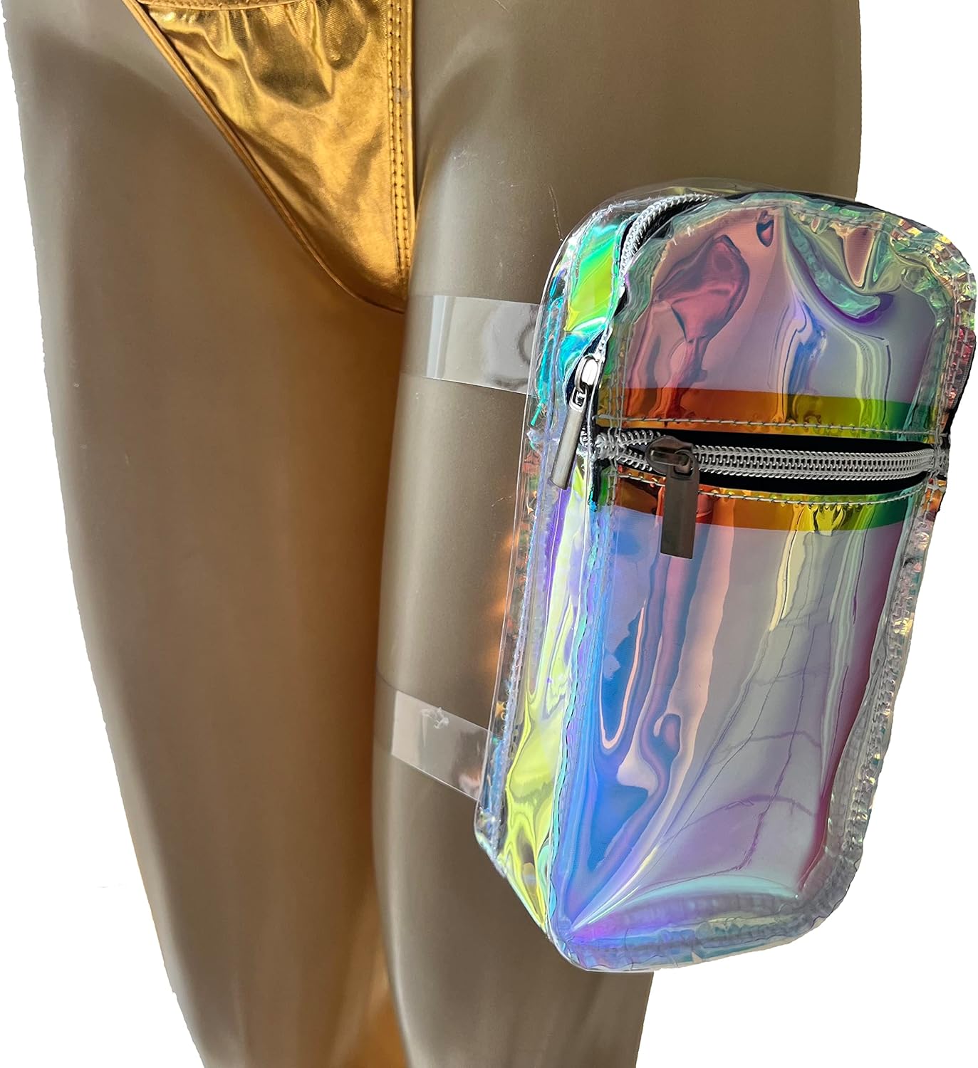 Holographic Thigh Bag | Leg Harness for Women | Outdoor Waist Pouch | Carnival Hiking Travel Fanny Pack with Extra Long Adjustable Straps | Plus Size - Image 6