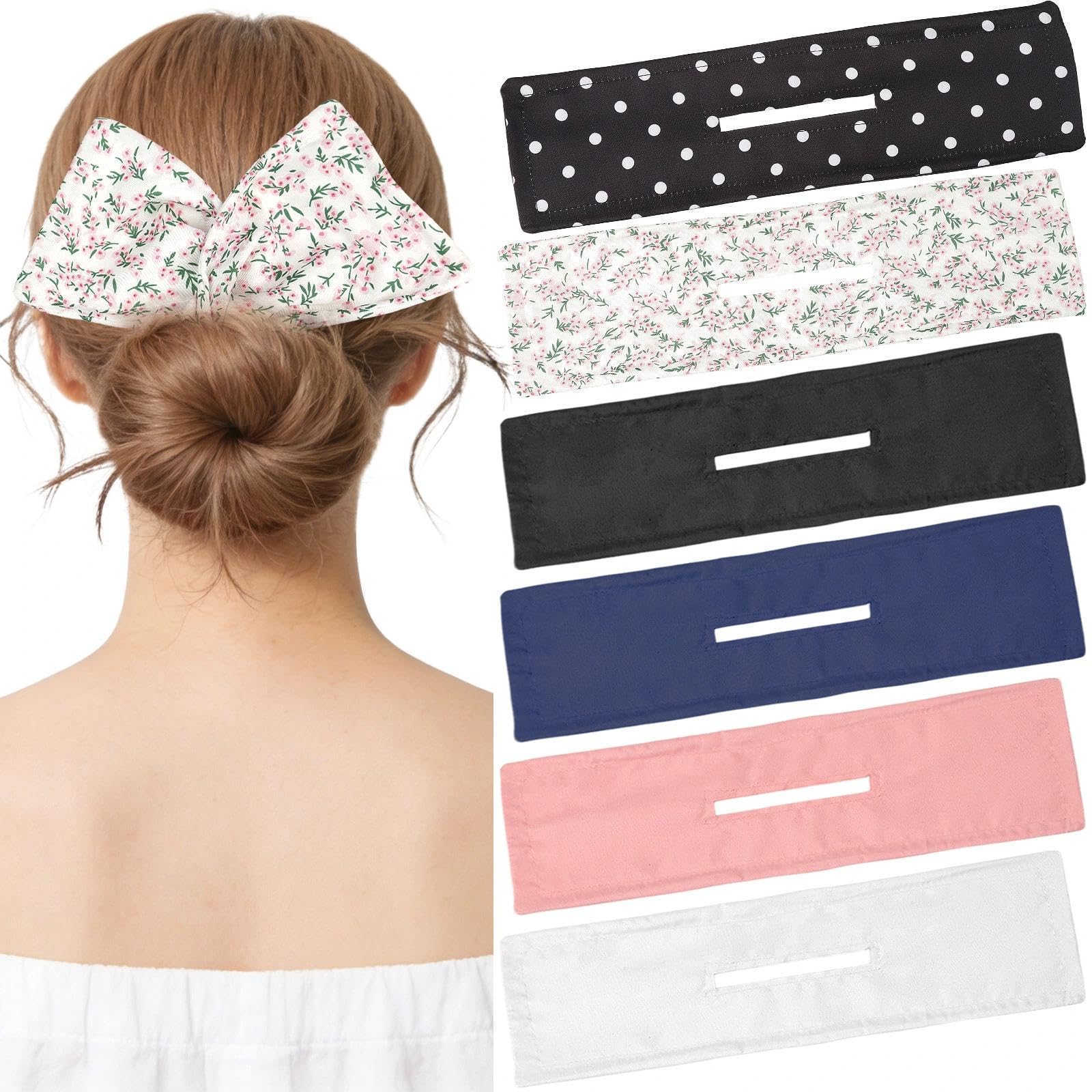 BLMHTWO 6PCS Deft Hair Bun Maker, Flexible Bun Makers for Women's Hair