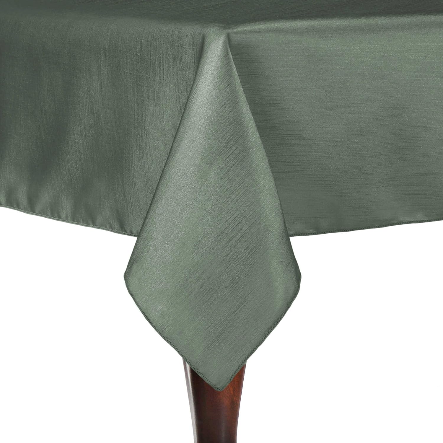 Ultimate Textile -10 Pack- Reversible Shantung Satin - Majestic 45 x 45-Inch Square Tablecloth, Sage Green