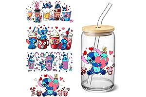 4 Sheets UV DTF Cup Wraps: Elevate Cup Customization