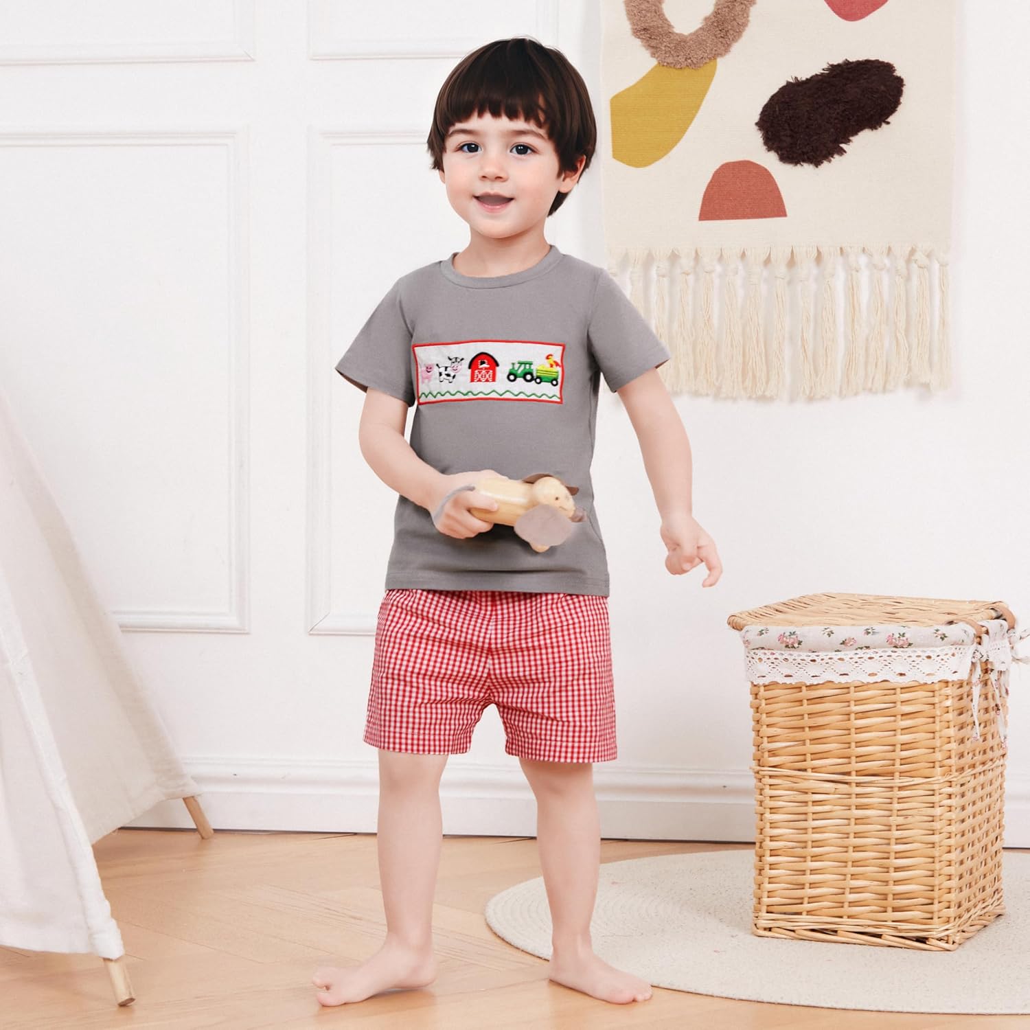 Madjtlqy Toddler Baby Boy Summer Clothes Short Sleeve T Shirt Top Casual Shorts Set Cute Infant Boys Shorts Set - Image 2