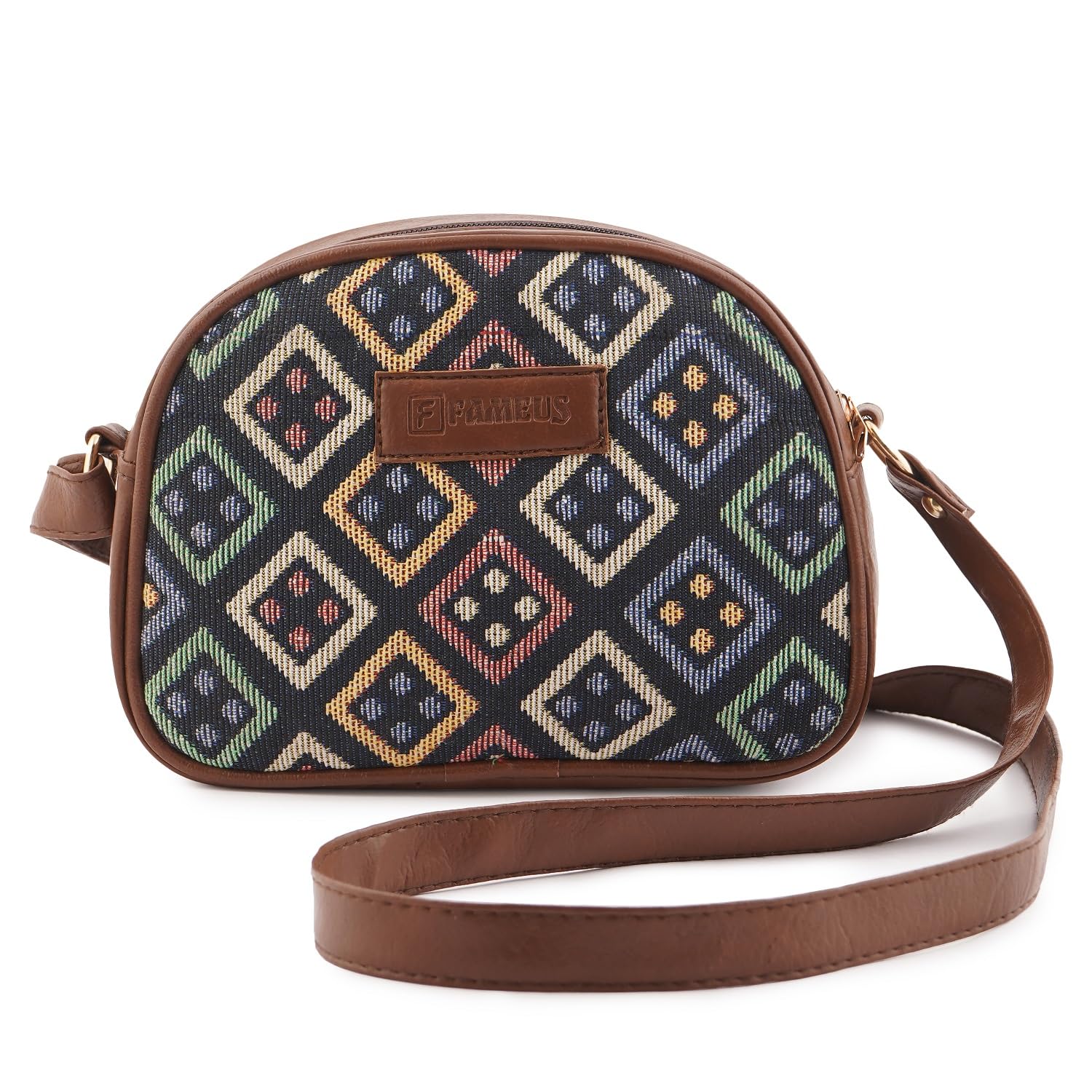 Handcrafted Dice Printed Jute Sling Bag for Girls & Women-image-24