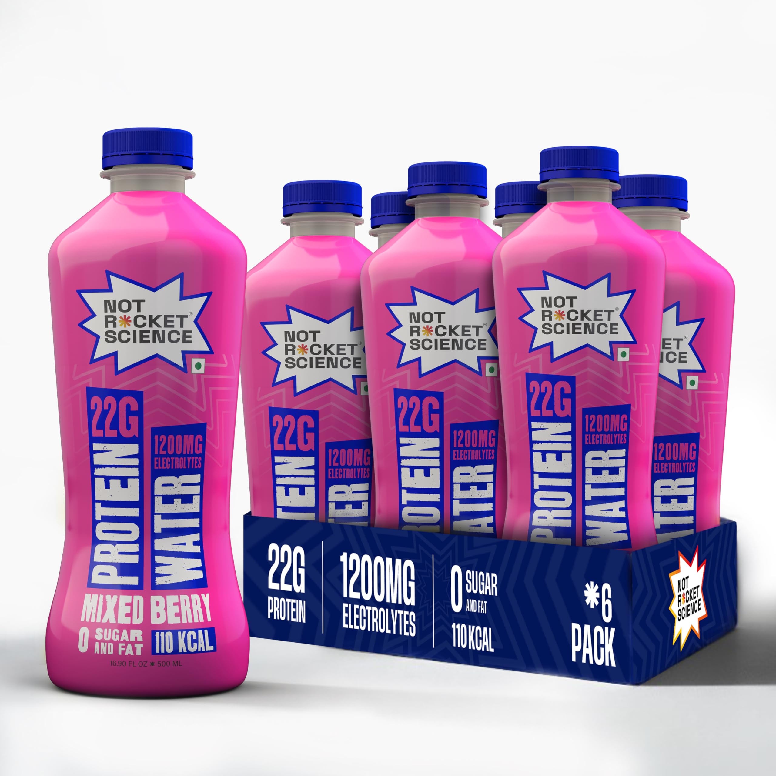 Not Rocket Science Protein Water - Mixed Berry | 22g Clear Whey Protein Isolate | 1200mg Electrolytes | 5g BCAAs | Zero Sugar | High Protein Drink | 500ml Pack of 24 — Amazon image 11
