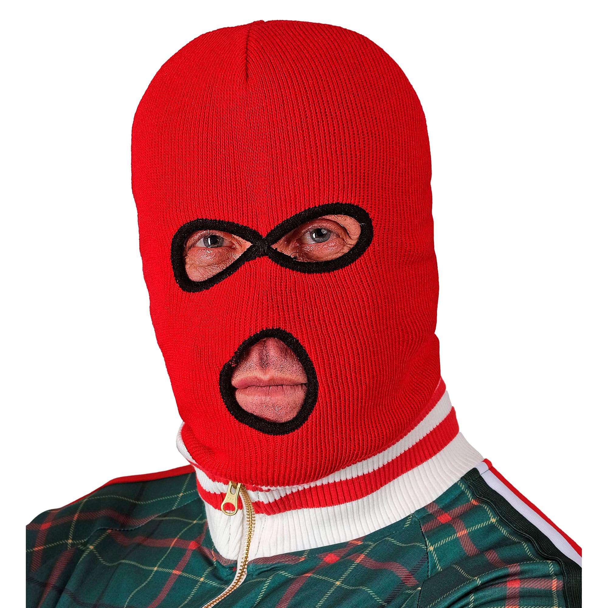 W WIDMANN MILANO Party Fashion - Adult Balaclava Balaclava Face Mask Robber Burglars, Red - Image 2