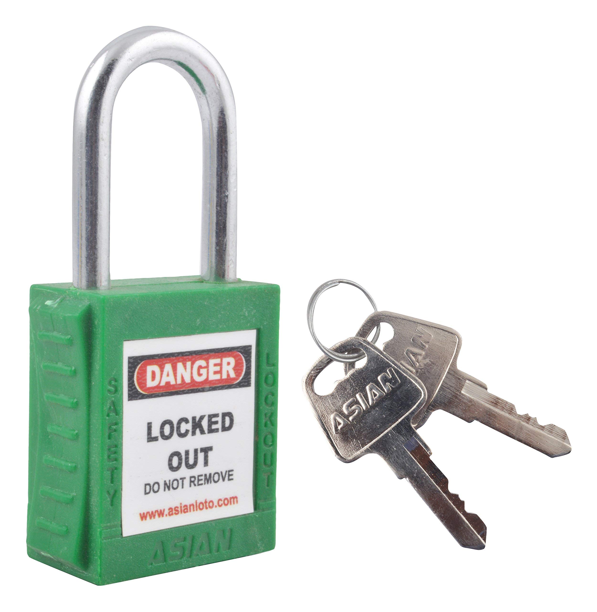 Asian Loto Green OSHA Safety Padlock - with Metallic Shackle - Different Key (B0745C729H) Amazon Price History, Amazon Price Tracker