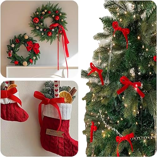 Miniatura 5 de Cinta de satén roja de 1 pulgada x 25 yardas, cinta de tela de color sólido para envolver regalos, fabricación de lazos para el cabello, ramos