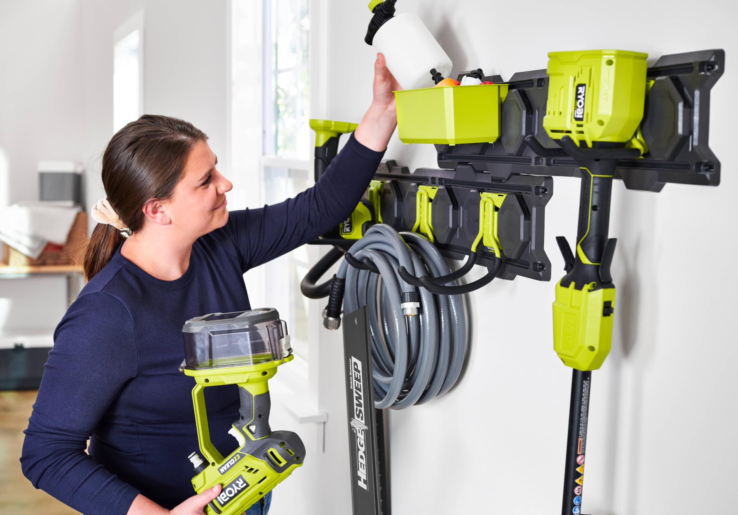 RYOBI - Pack Démarrage Mural LINK - RSLWPK-7PC - Rangement Modulaire, Rails, Crochets, Garage Organisé
