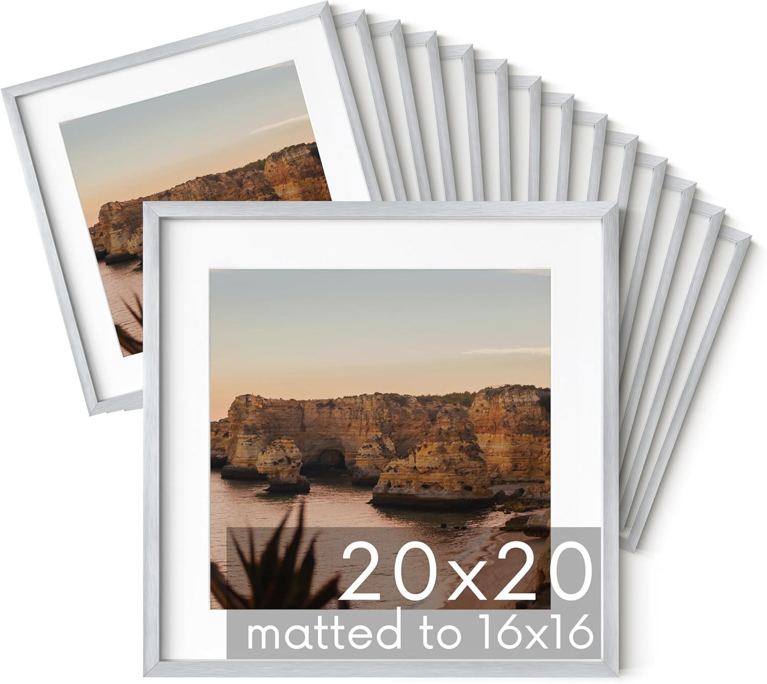 Haus and Hues 20x20 Silver Framed Set (15)