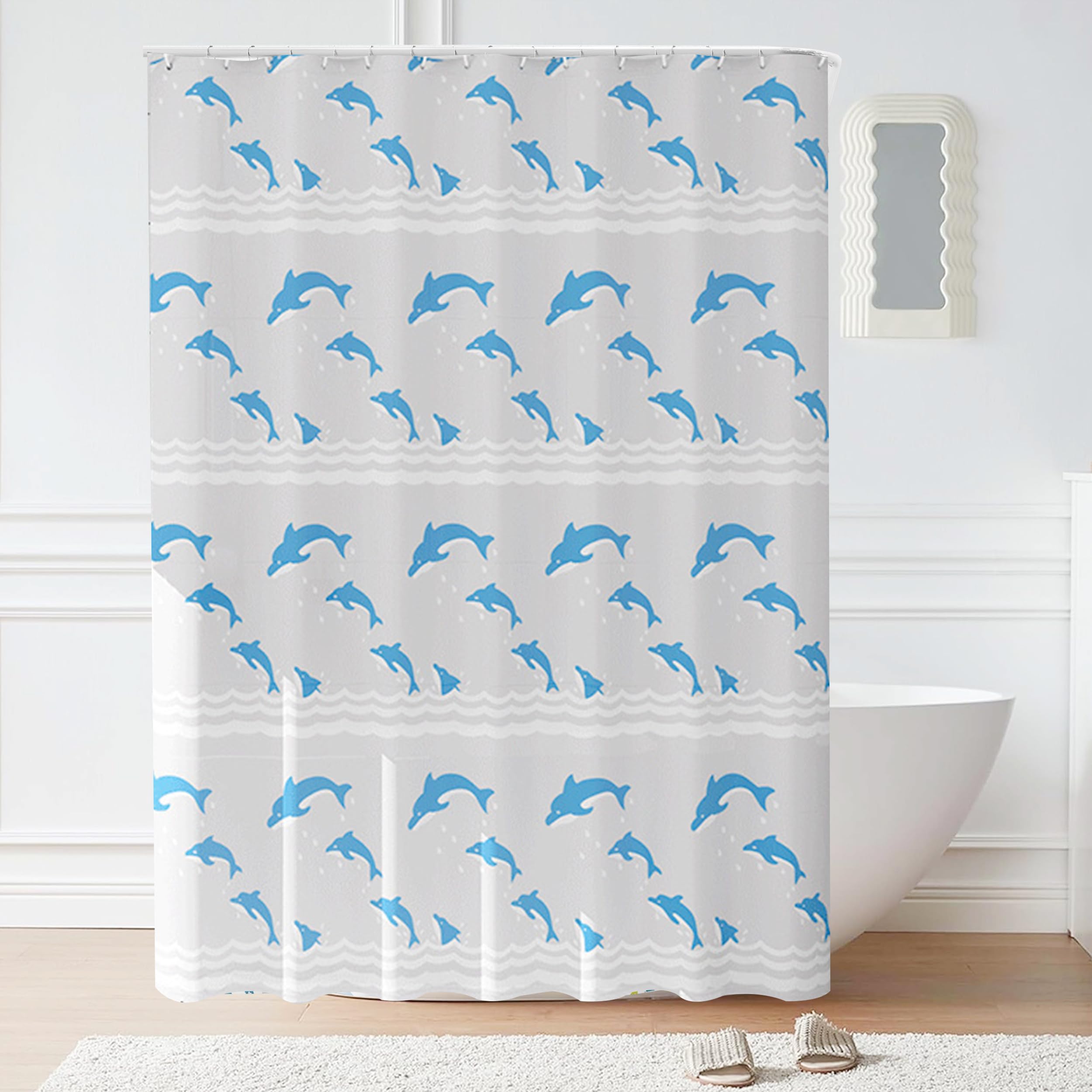 Cortina Gauge 4 Imanes Forro De Cortina De Ducha TIKABA - Impermeable PEVA  4G Con Imanes, 72x72 Pulgadas Cortina Baño Ecológica, image size:2500x2500