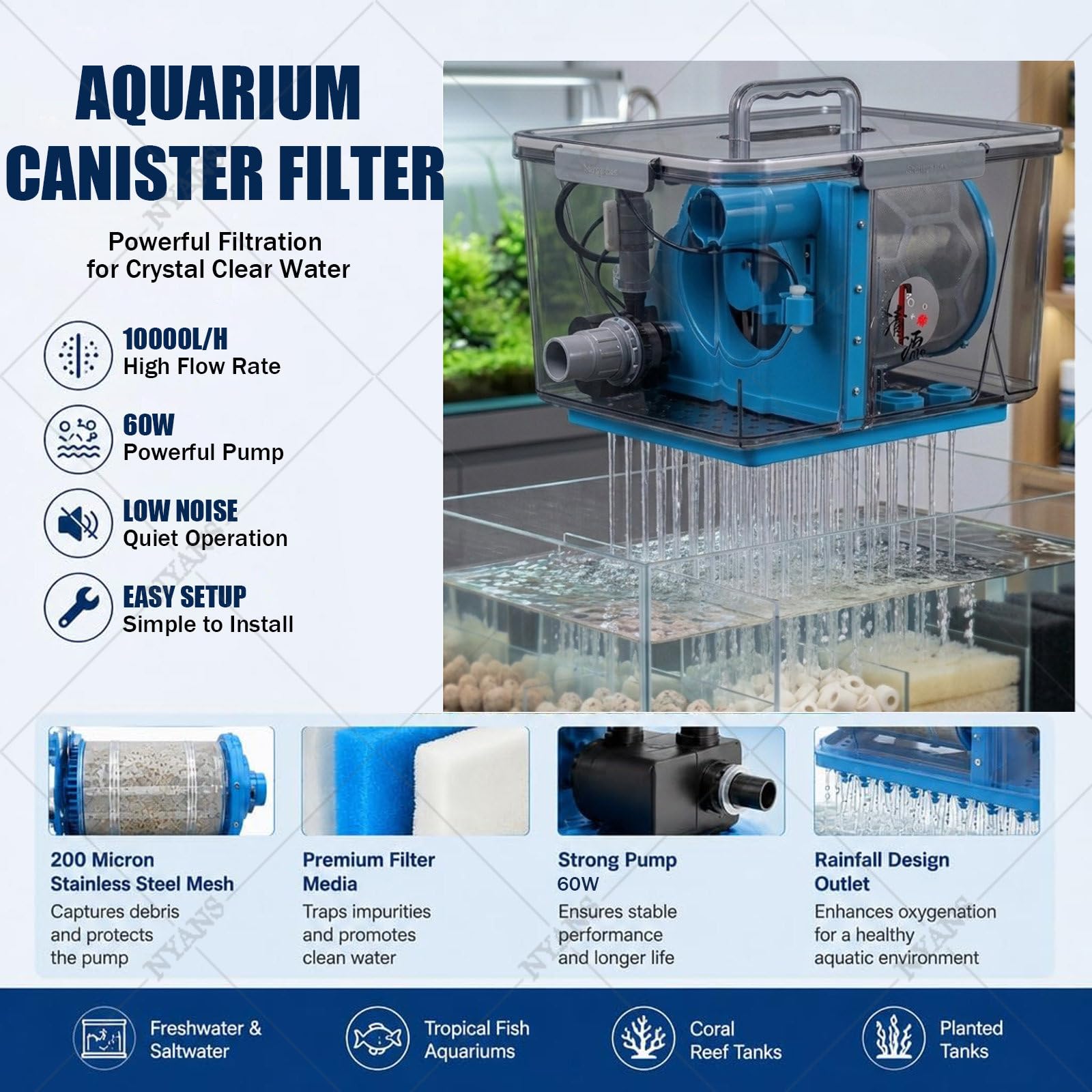 Samoczyszczący System Filtracji Wody, Siatka 200 Mesh M-10000L/H