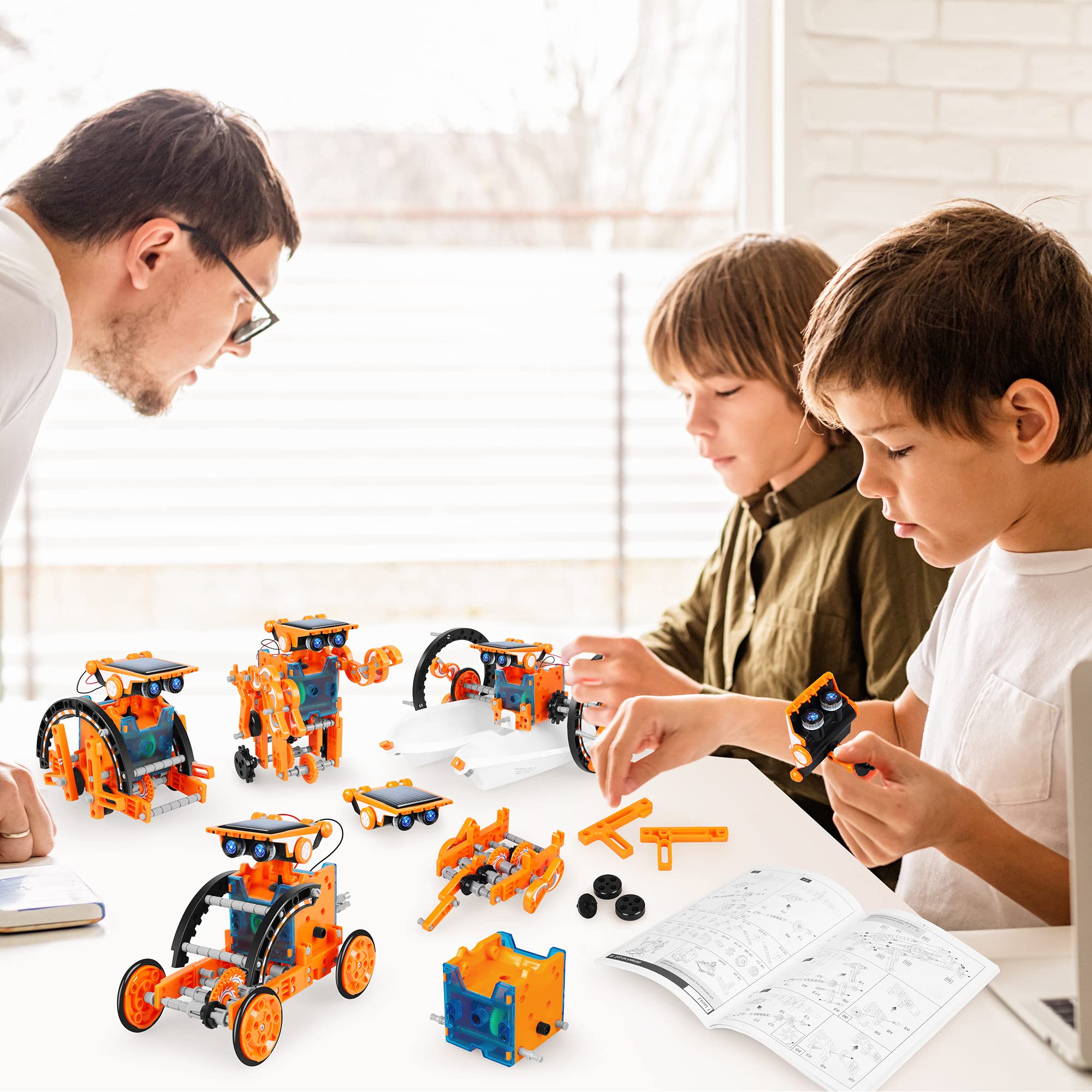 STEM 13 en 1 juguetes de robot solar educativo para niños de 8 a 12 años, kit de robots de experimentos de ciencia de construcción, regalos de cumpleaños para niños de 8, 9, 10, 11, 12 años, niños y