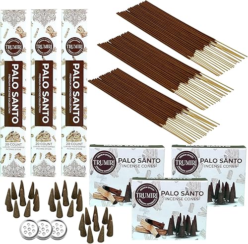 Miniatura 9 de Palo Santo - Paquete combinado de varillas de incienso y conos de incienso  60 varillas de incienso + 30 conos de insencia  Inscienso  Conos de