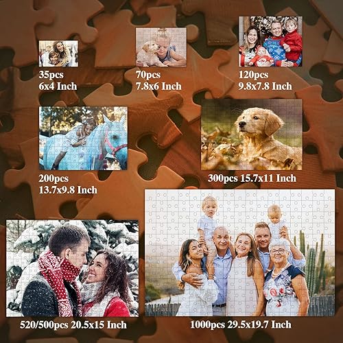 Miniatura 3 de Rompecabezas personalizado de 35701202003005005201000 piezas de la foto, haz tu propio rompecabezas, rompecabezas personalizado para adultos y
