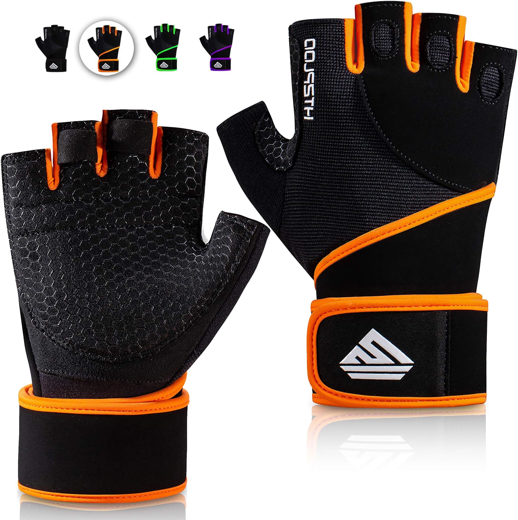 - Workout Gloves Gym Gloves Weight Lifting Gloves for Men Women with Full Palm Pad,Strong Wrist Wraps Support,Enhanced Grip,for Fitness,Training,Weightlifting,Exercise