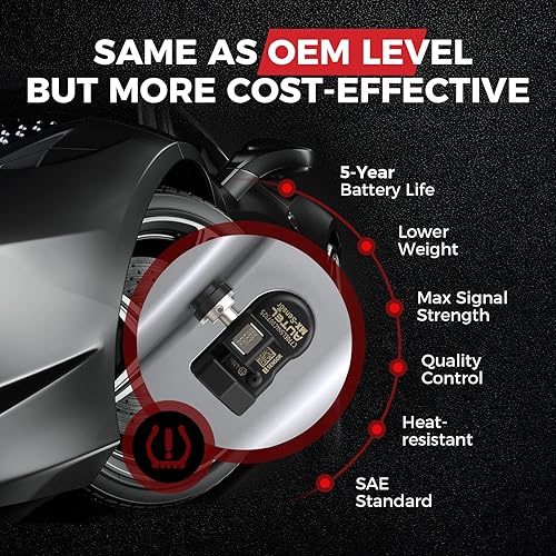 Miniatura 5 de Autel Sensor TPMS 1 sensor, válvula de metal MX-Sensor 315 MHz + 433 MHz, programable universal especialmente diseñado para reemplazo de sensores