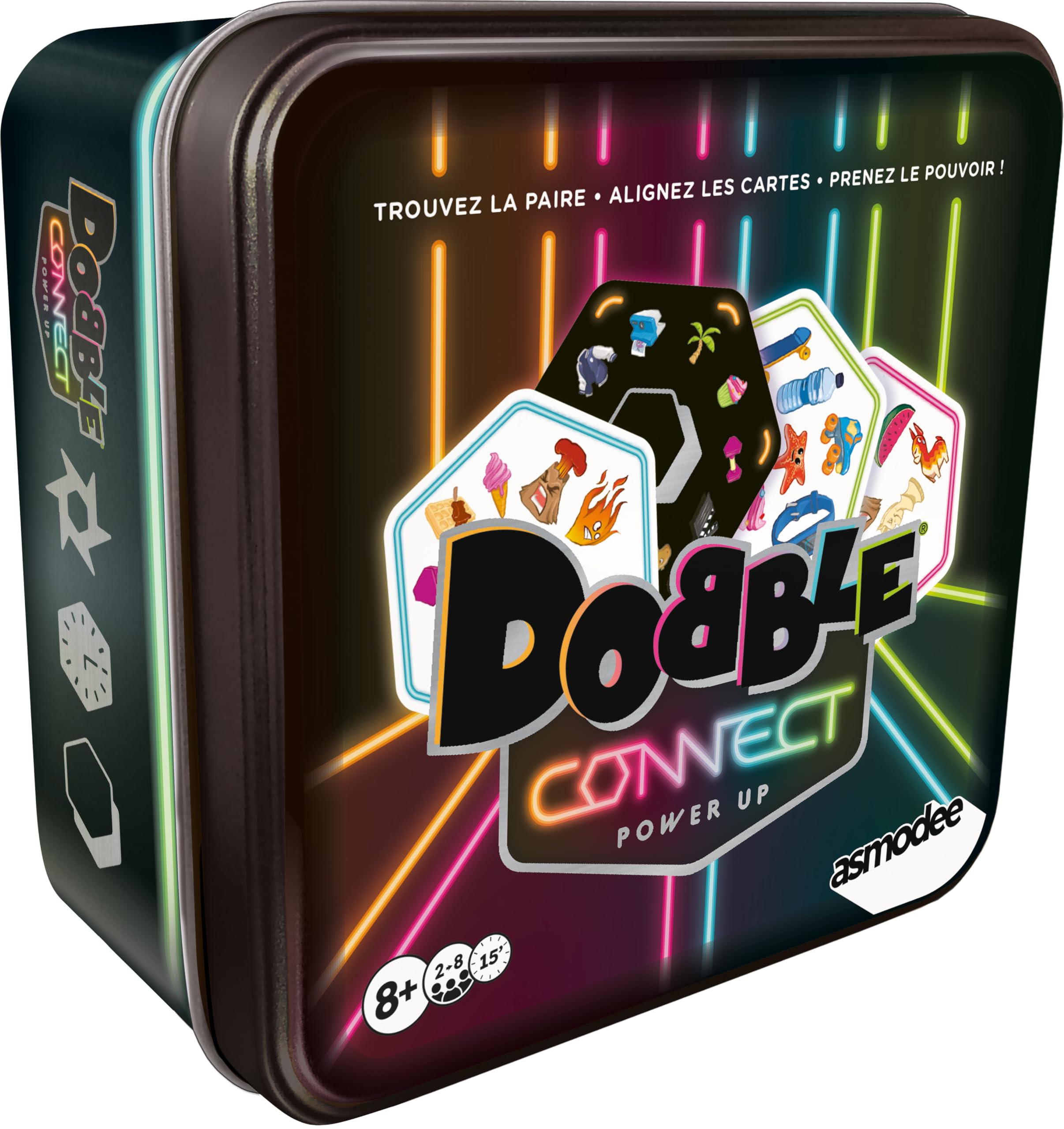 Asmodee - DOBBLE Connect Power Up - Gioco d'atmosfera e di osservazione - Gioco di squadra - 8 Anni - 2-8 Giocatori - 15 Min - Versione Italiana
