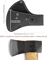 Vista 2 de Linkidea Axe Knife Sheath for 4'' Axe Edge, Double Snap Hatchet Protector Case, Logging Tools Scabbard for Outdoors Work
