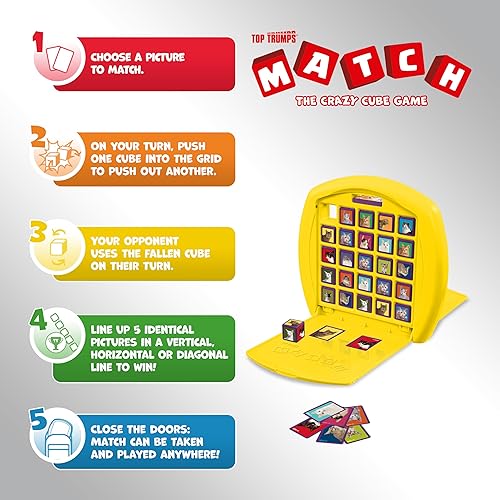 Miniatura 6 de Cats Top Trumps Match Juego de mesa juego de cubos a juego con gatitos como muñecos de trapo, Manx y más juego familiar para edades de 4 años en