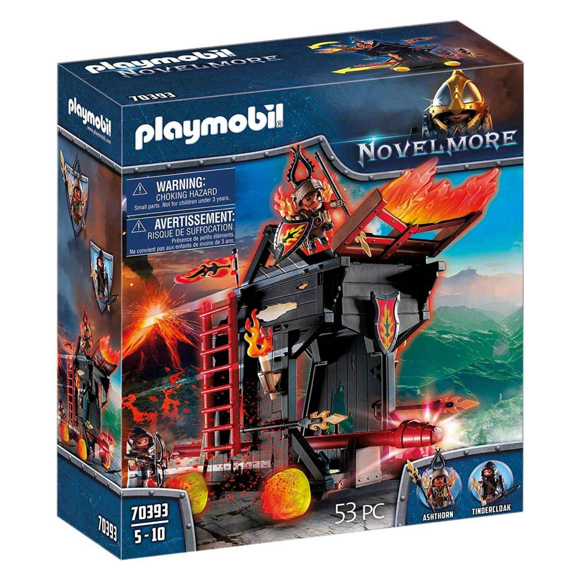 Playmobil 70393 Novelmore Knights Burnham Raiders Fire Ram, for Children Ages 4-10