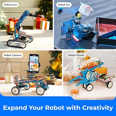 Makeblock mBot Ultimate 10-in-1 Robot Toys Kit, Programmable Compatible with Arduino C & Raspberry Pi, Remote Control Creative Robot Building Kit, STEM Educational Robot for Kid Teen Adult