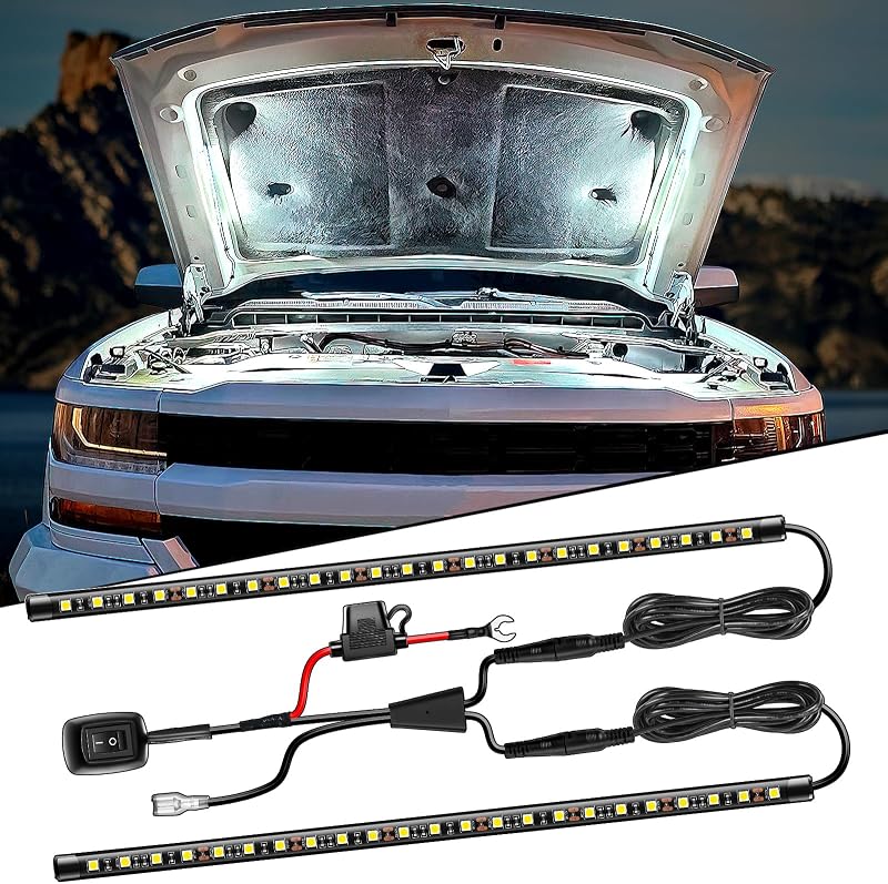 Kit de fita LED para iluminação sob o capô Nilight 12 V, 42 LEDs 5050, IP67 – 2 unidades de 40 cm