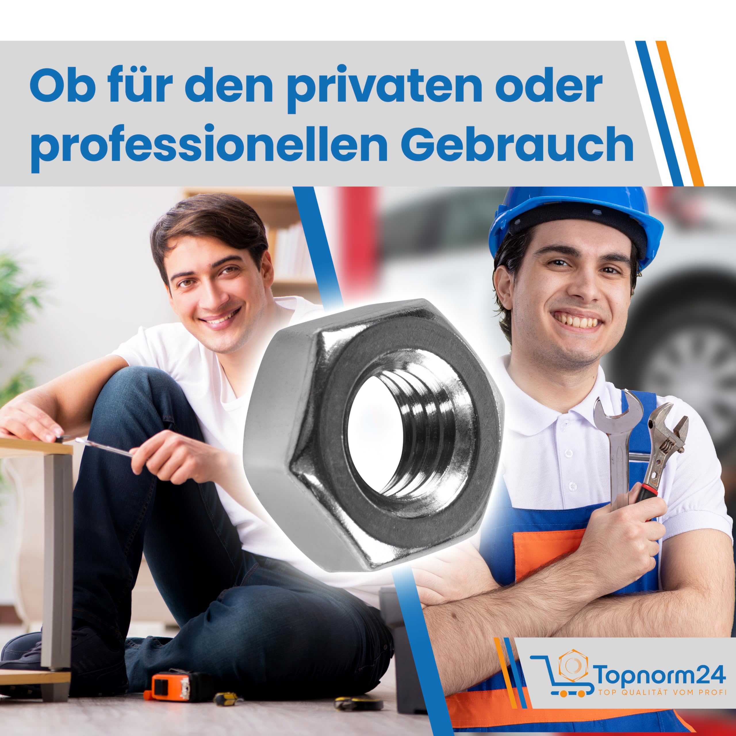 Dadi esagonali in acciaio inox M3 M4 M5 M6 M8 M10 M12 V2A DIN 934, dadi inossidabili per viti e rondelle e barre filettate