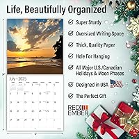 Vista 25 de RED EMBER Astronomy 2026 Wall Calendar 12 Month 12" x 24" Open Thick & Sturdy Paper Giftable Calendar 2026