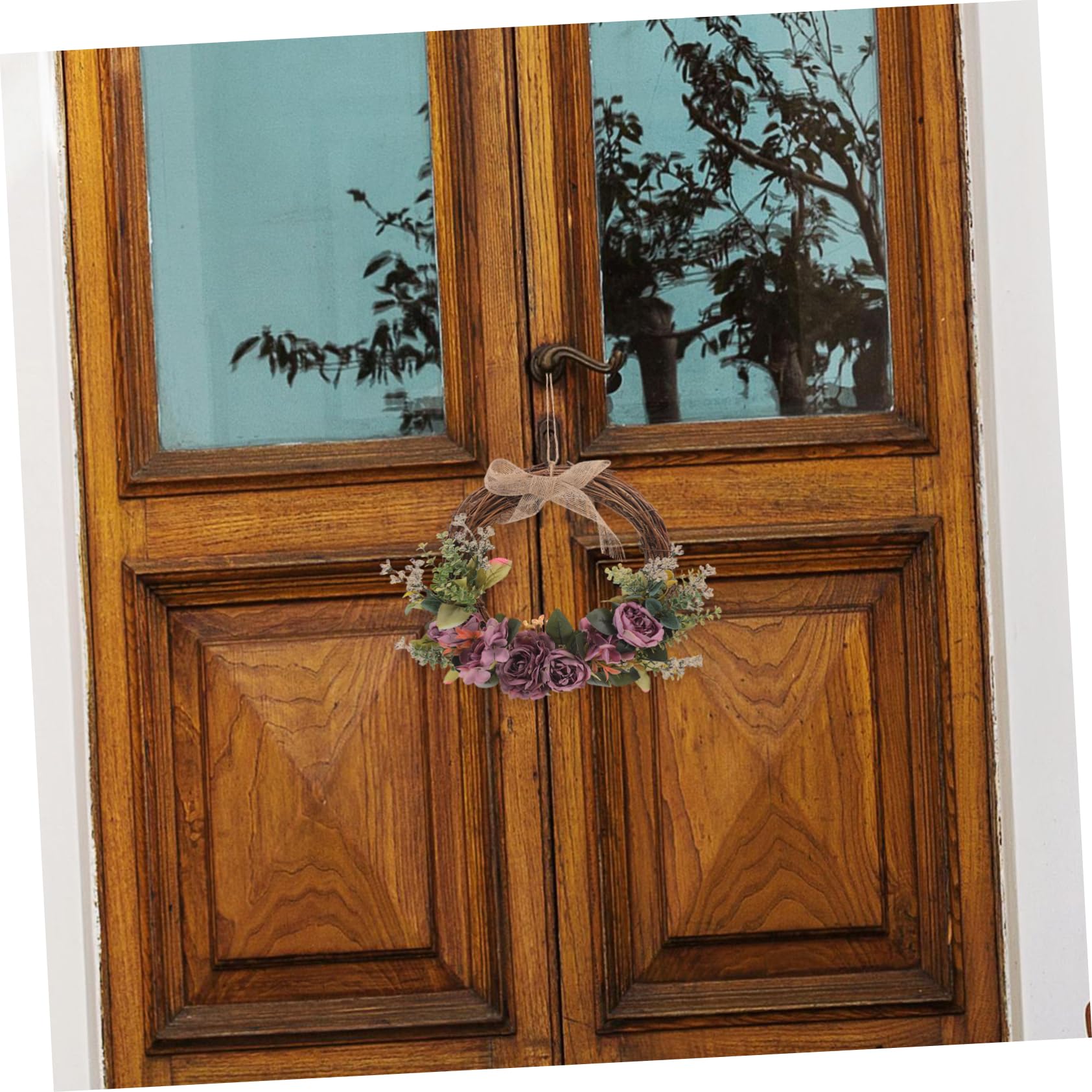 POPETPOP 2pezzi Ghirlanda Decorativa Stile Europeo Con Fiori Artificiali Di Peonia Decorazione Per Porta Festività e Matrimonio Realizzata Materiale Setosa Resistente e Durevole