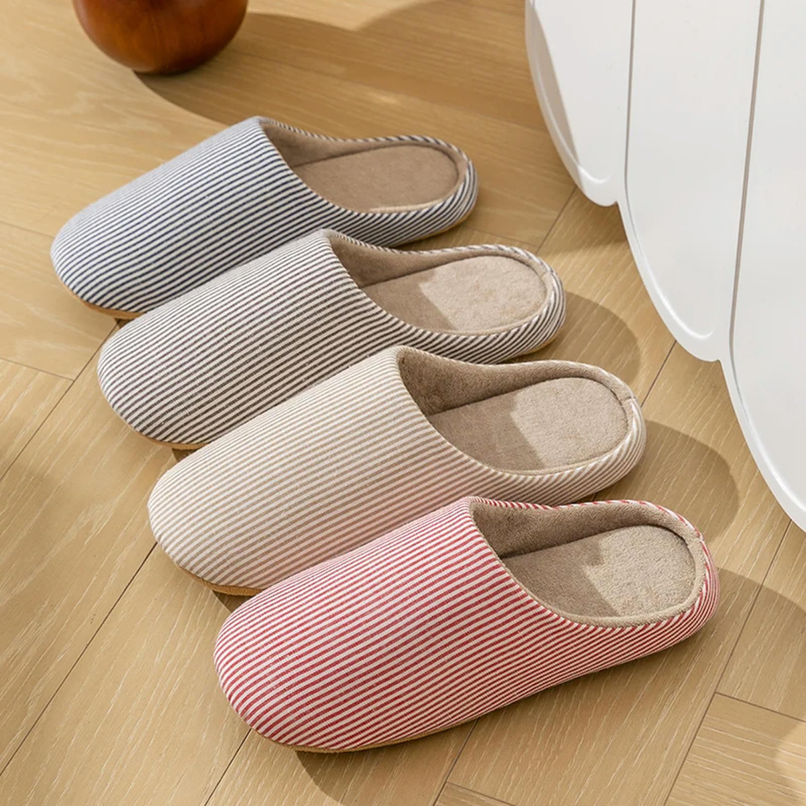 Pantofole Invernali in Cotone Pantofole per Casa Pantofole di Pelliccia Morbida Calda Vetrini Piatti Interni Non Slip Scarpe Scarpe da Letto Silenzio Leggero-blu-38-39