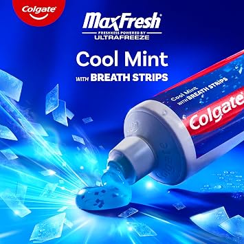 Colgate MaxFresh Fluoride Toothpaste, Travel Size, Mint, Bulk 24 Pack, 1 oz