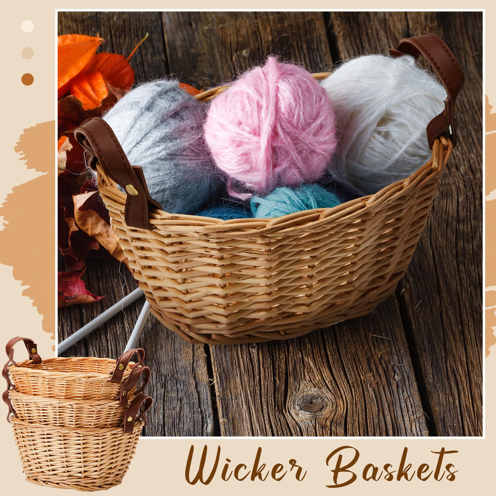 Sintuff Kleiner Weidenkorb für Geschenke, leer zum Befüllen von Schokolade, Nüssen, Keksen, Früchten, mit transparenten Zellophanbeuteln und roten Schleifen, für Urlaub, Hochzeit, Geschenkkorb mit