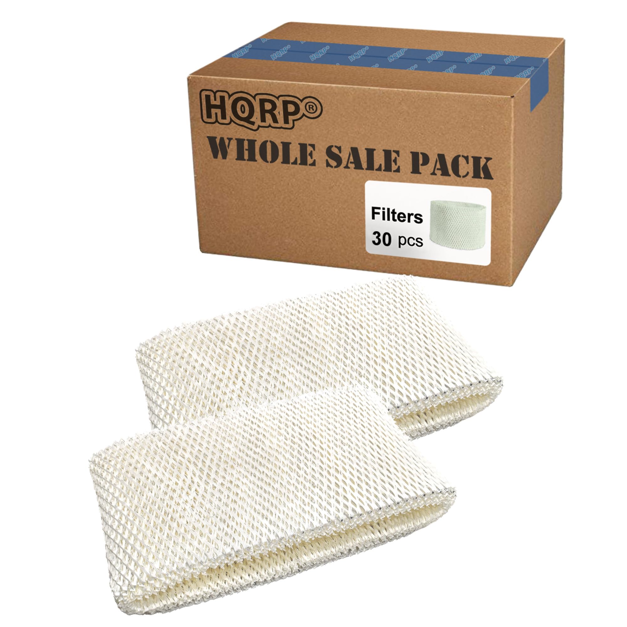HQRP 30-Pack Wick Filter Compatible with Sunbeam Humidifier SCM3501, SCM3502, SCM3657, SCM3656, SCM3609, SCM3609P, SCM3755, SCM3755C, Part SWF75 SF221 SWF75-CN1 SWF-75 Replacement