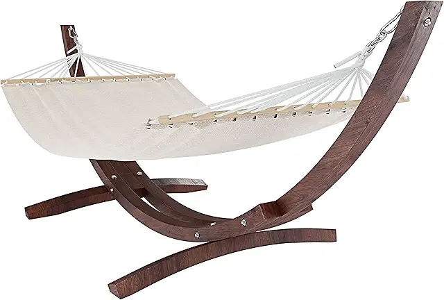 Amaca da Giardino con Supporto Legno Magelang - Portata 150 kg, Design Moderno