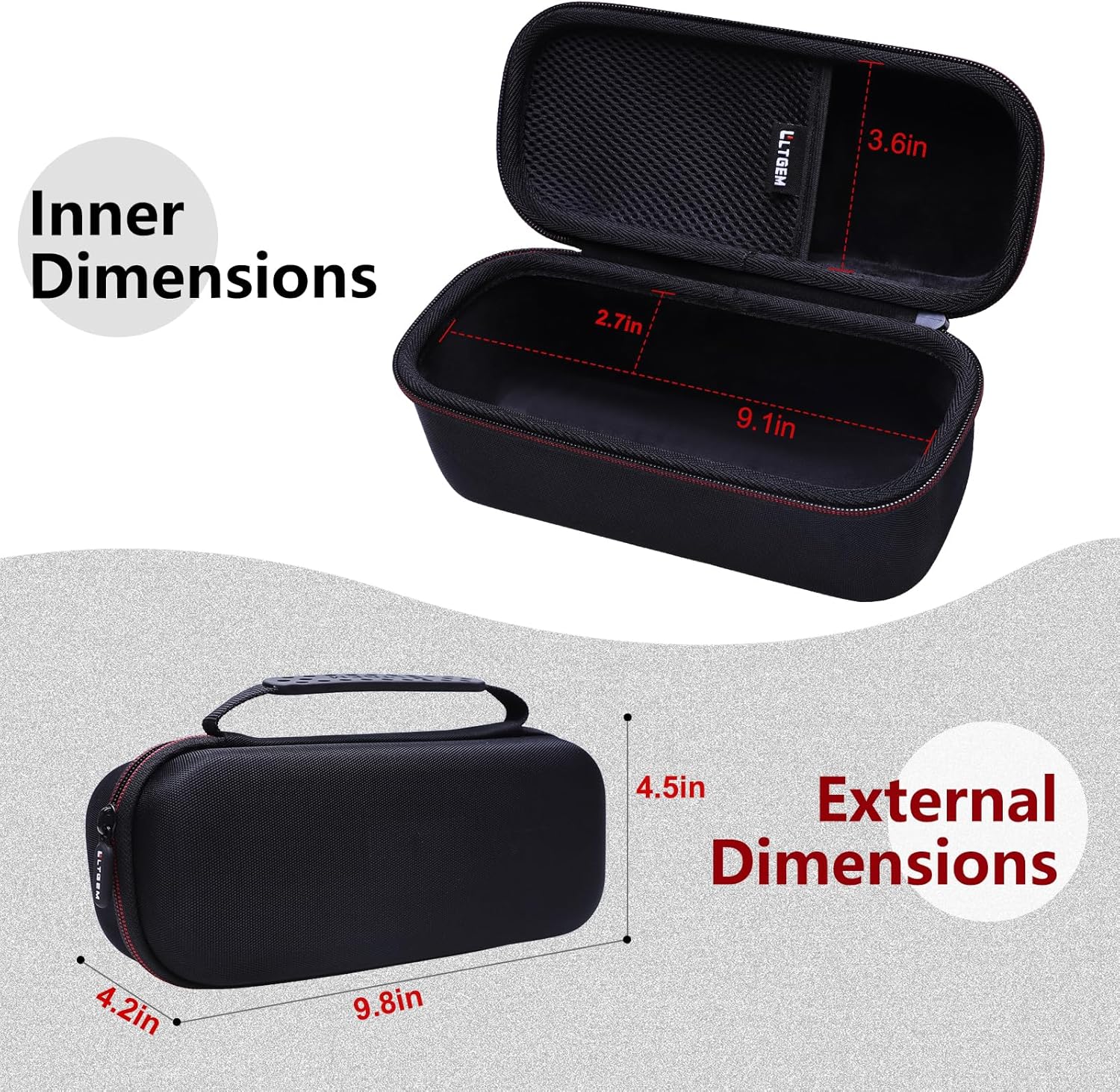 LTGEM Case Compatible with Shure MV7+ Podcast Dynamic Microphone, Case Only