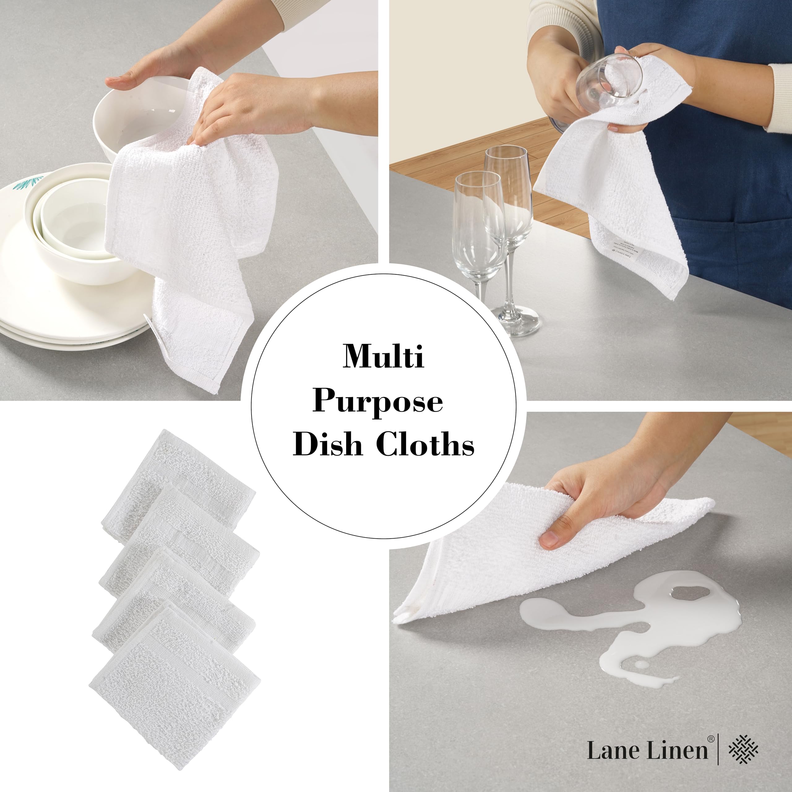 Set Strofinacci Da Cucina Lane Linen 16 Pezzi - Con Guanti E Presine Resistenza Al Calore - Foto 6