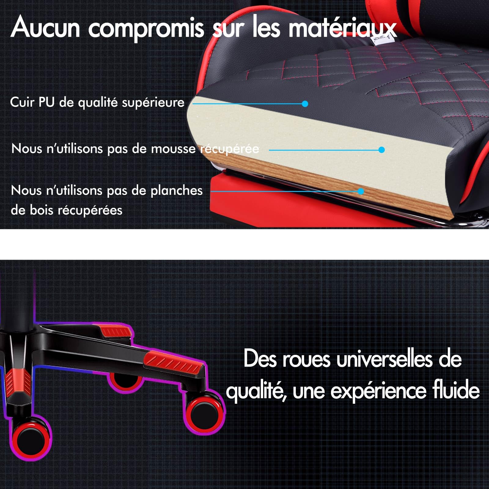 ALFORDSON Chaise de Jeu avec Repose-Pieds et Coussin Lombaire, Chaise de Bureau Ergonomique avec Inclinaison à 150°, Chaise de Bureau pour Jeux vidéo à Dossier Haut, capacité de 180 kg, Rouge